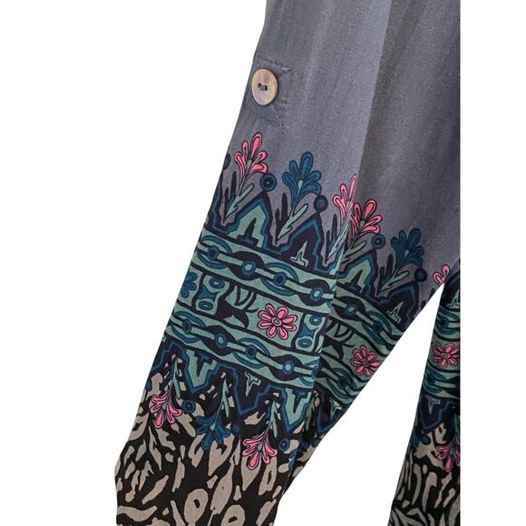 Plenty by Tracy Reese Bohemian Blue Lightweight Tunic size Medium - Picture 7 of 9